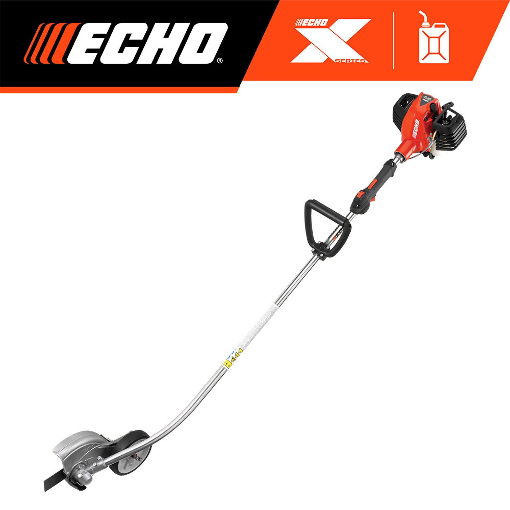 ECHO X Series, Gas-Powered Curved Shaft Edger, 2:1 Gear Reduction, 7.75 in Blade and Shield, Engine Displacement 25.4 cc, Model# PE-2620